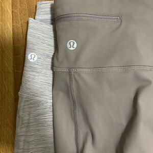 Lululemon Gray and Tan Leggings